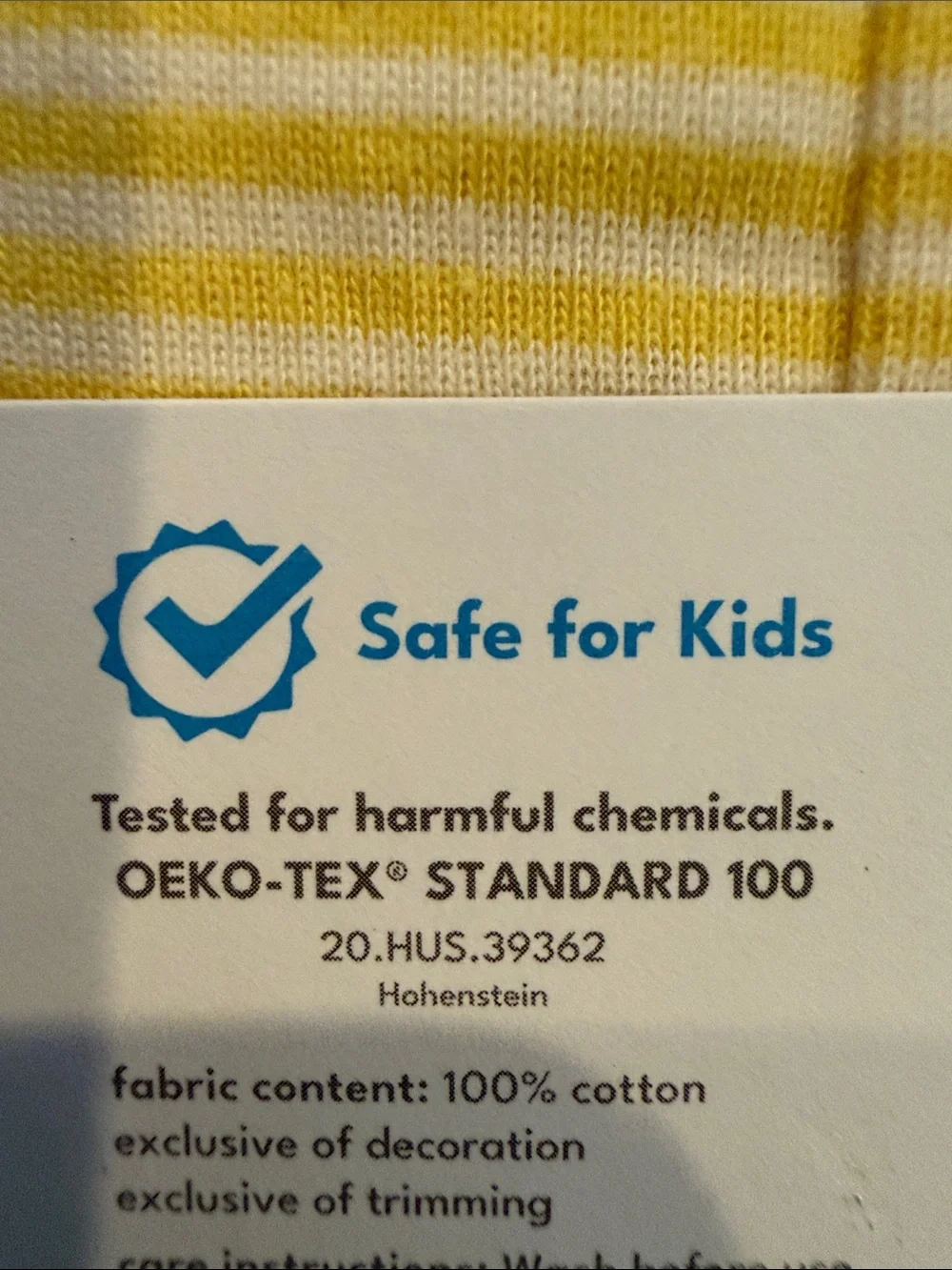 Carter's Yellow & White Striped Short Sleeve Pajama set 24 months NWT